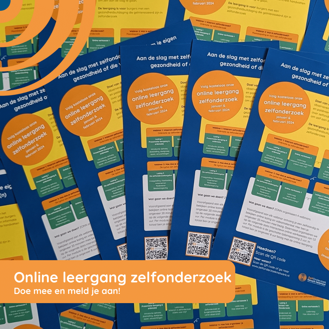 Online leergang zelfonderzoek; meld je aan!