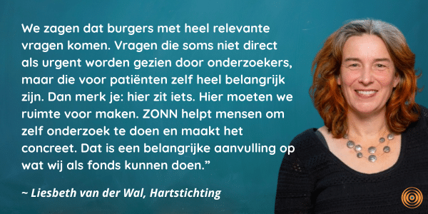 Quote Liesbethe van der Wal van de Hartstichting vanuit het interview met Gaston Remmers van ZONN